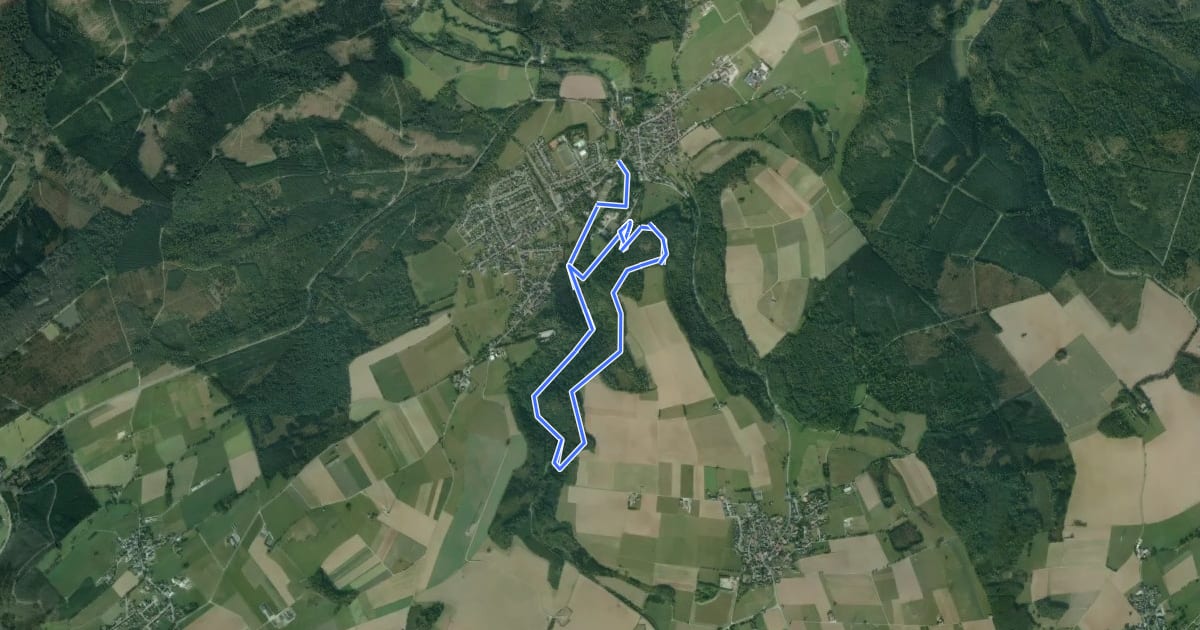 Маршрут Quellenweg Alme на спутниковом снимке