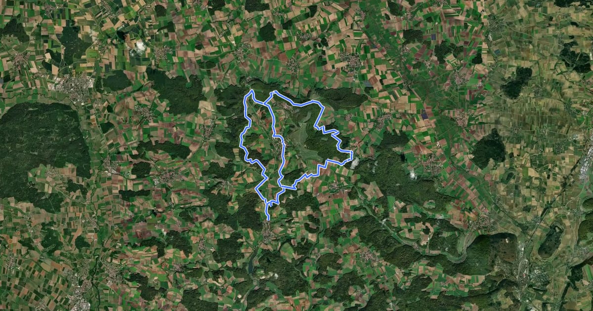 Маршрут Quellenweg (Hahnenkamm) на спутниковом снимке