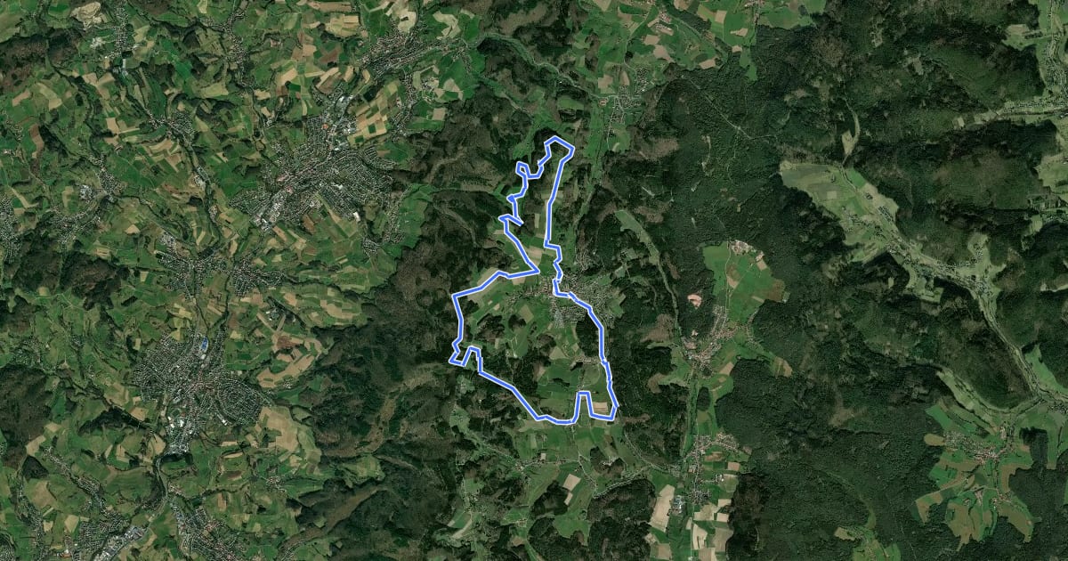 Маршрут Quellenweg Hammelbach на спутниковом снимке