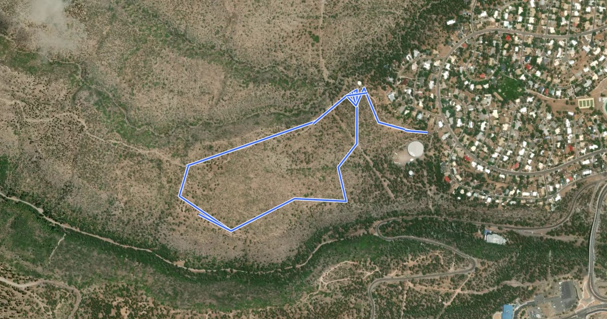 Маршрут Quemazon Nature Trail на спутниковом снимке