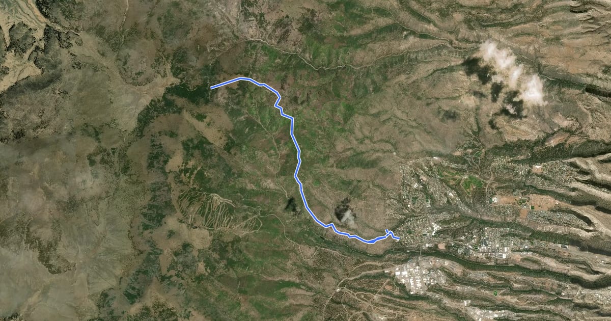 Маршрут Quemazon Trail на спутниковом снимке