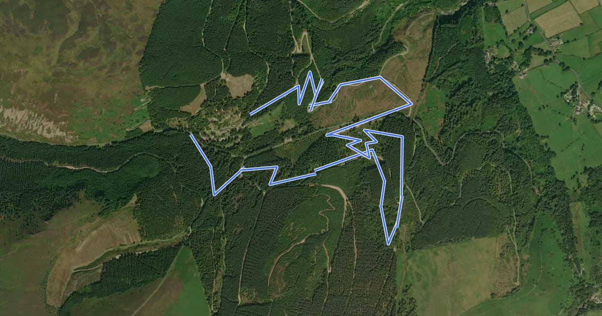 Маршрут Quercus Trail на спутниковом снимке