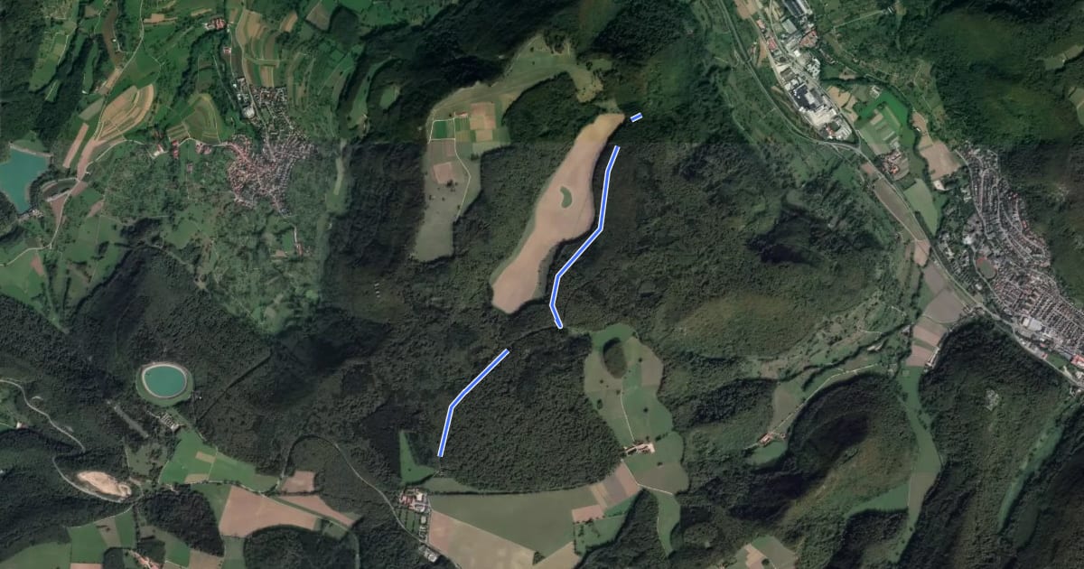 Маршрут Querweg Höllenlöcher - Gestütshof St. Johann на спутниковом снимке