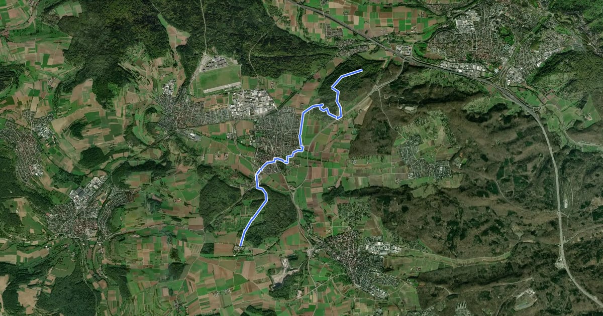 Маршрут Querweg Ihinger Hof-Meisenberg на спутниковом снимке
