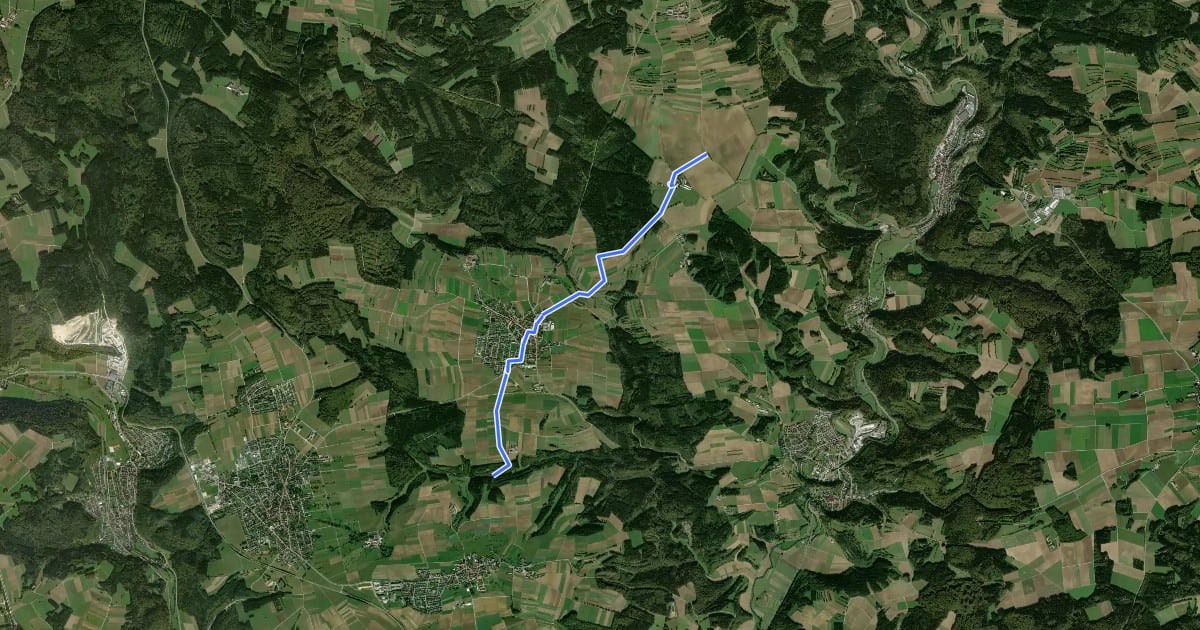 Маршрут Querweg - Winterlingen - Weg Nr. 3 - Abzweigung von Weg 2 - Harthausen - Birkhof - Gaugrenze на спутниковом снимке