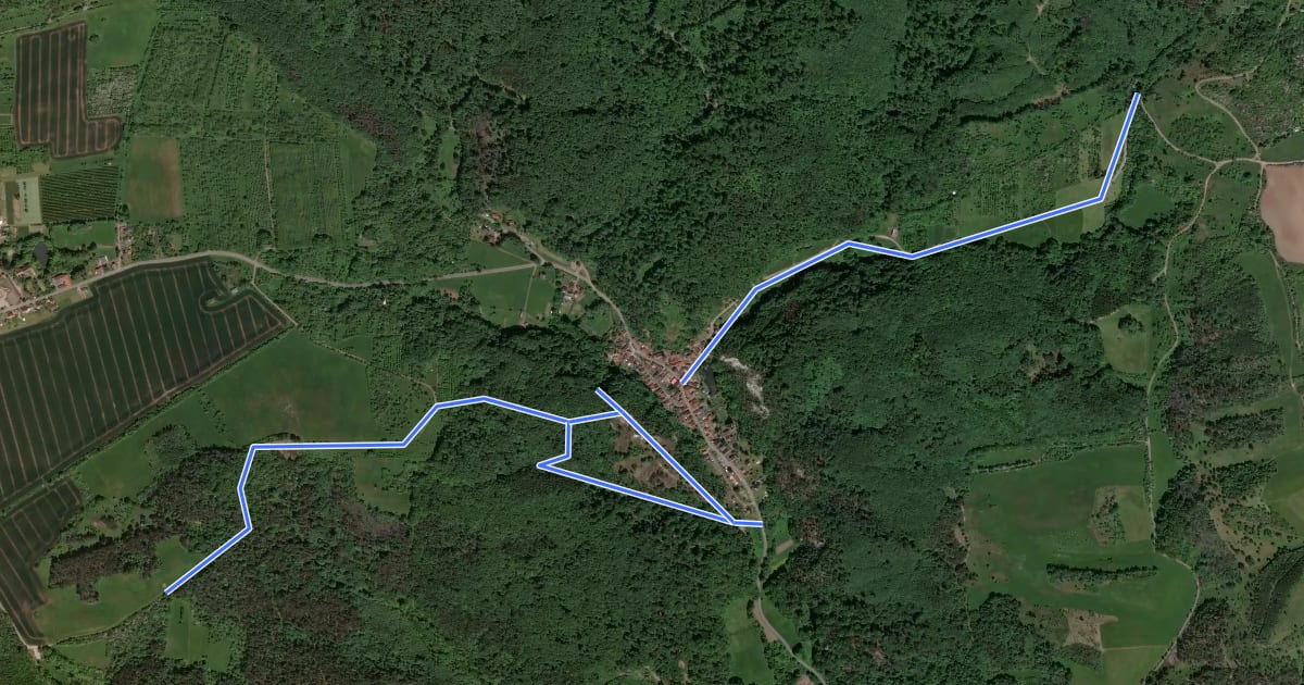 Маршрут Queste-Wanderweg на спутниковом снимке