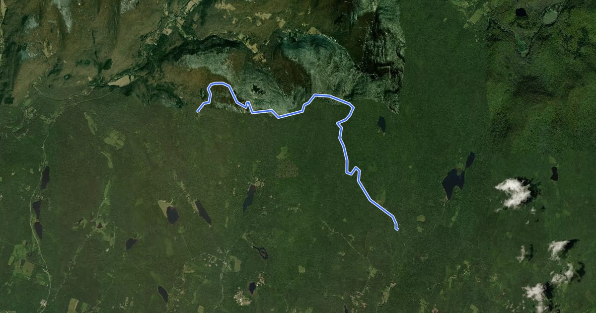 Маршрут Quick Lake Trail на спутниковом снимке