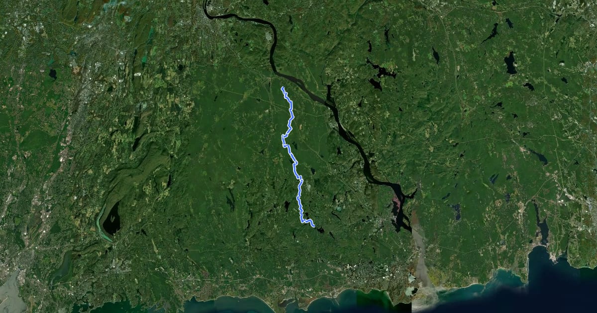 Маршрут Quinimay Trail на спутниковом снимке