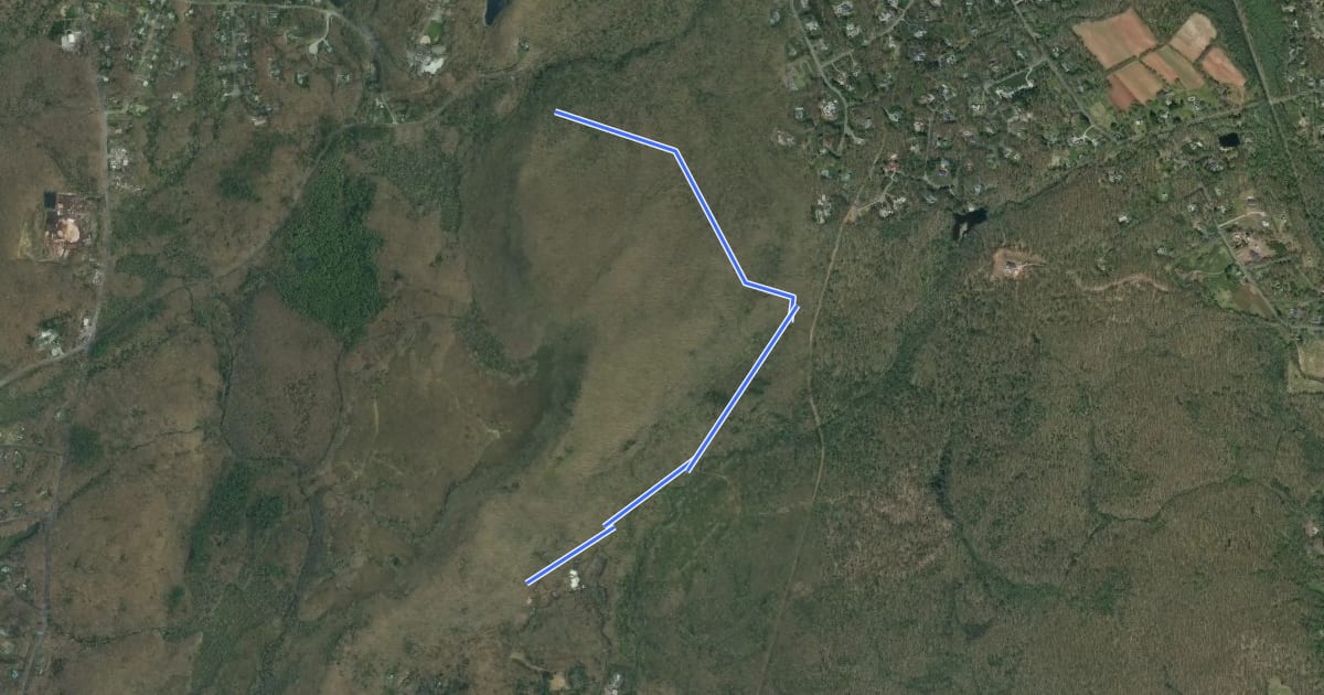 Маршрут Quinnipiac Connector Trail на спутниковом снимке