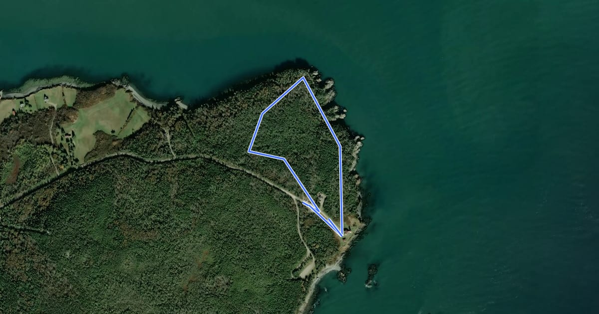 Маршрут Quoddy Coast Guard Trail на спутниковом снимке