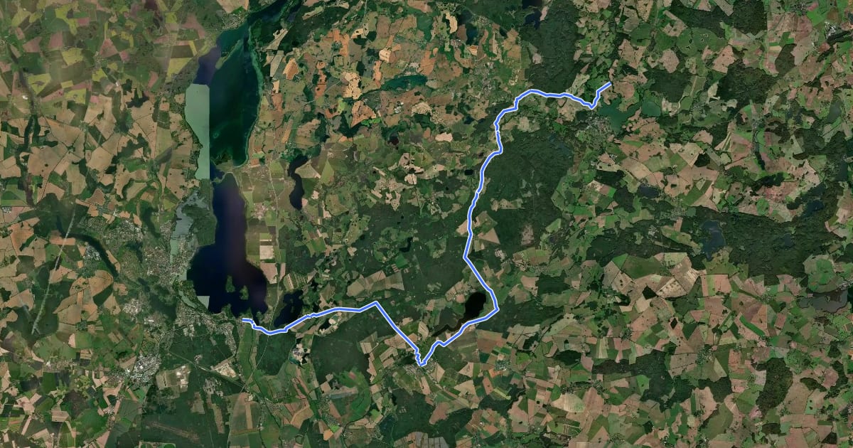 Маршрут R 15: Schwerin Mueß - Sternberger Burg на спутниковом снимке