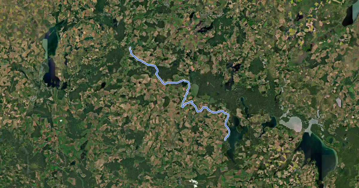Маршрут R 17: Sternberg - Plau am See на спутниковом снимке