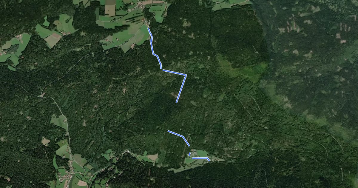 Маршрут R 3 »Lambachweg« (Rittsteig) на спутниковом снимке