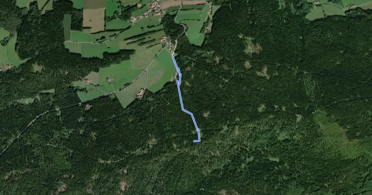 Маршрут R 5 »Zum-Roten-Kreuz-Wanderweg« на спутниковом снимке