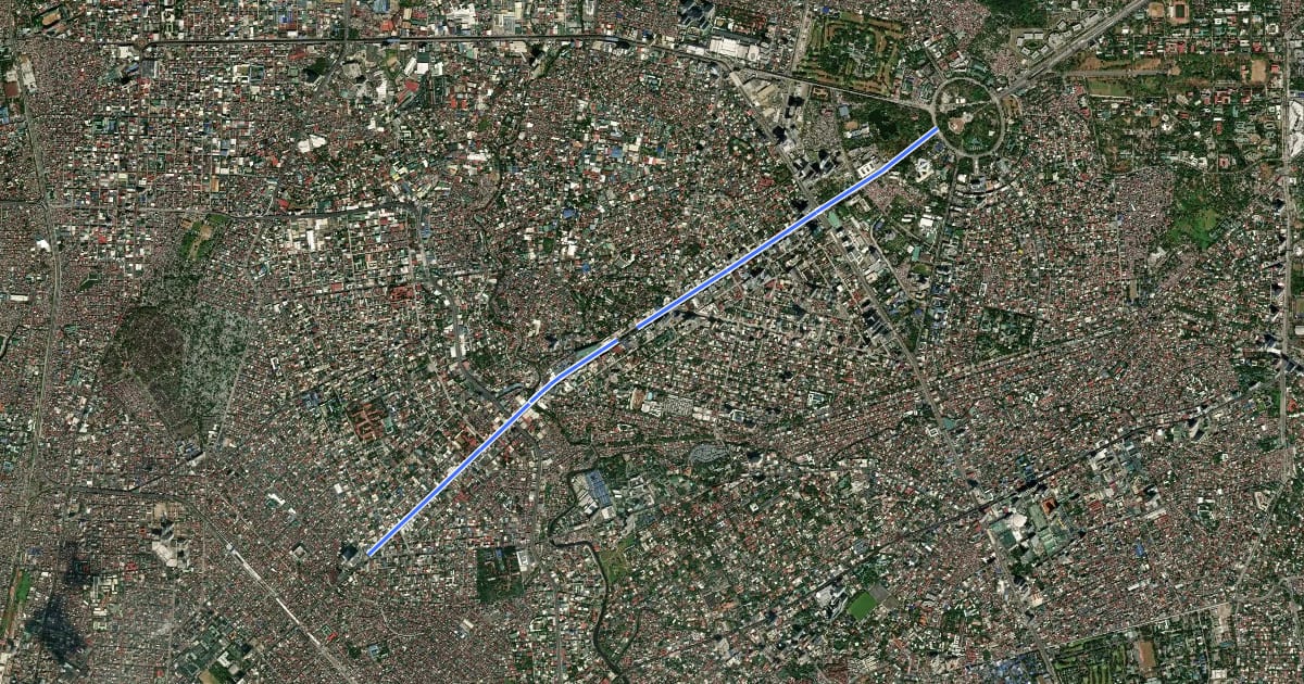 Маршрут R-7 Southbound (Quezon City) на спутниковом снимке
