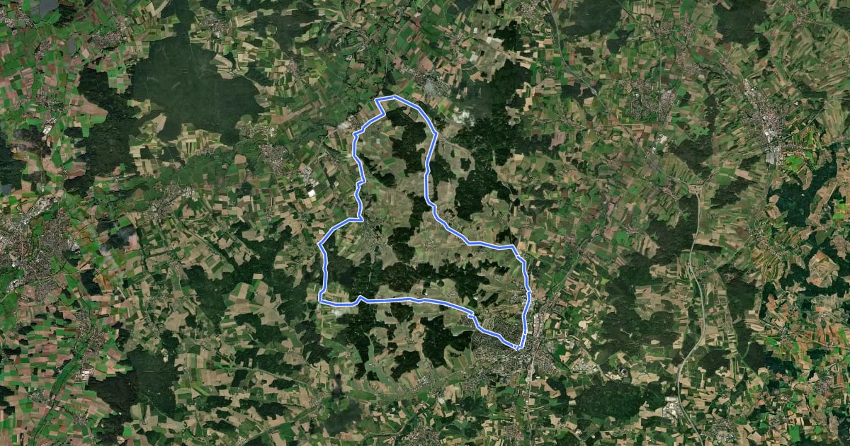 Маршрут Rückenwind Panoramarunde на спутниковом снимке