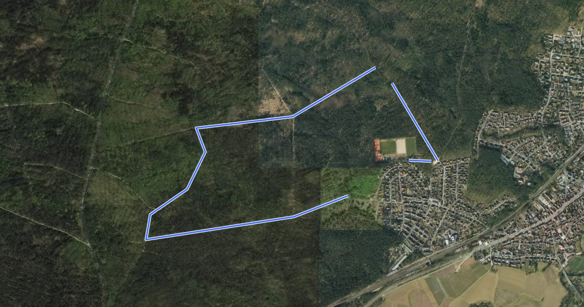 Маршрут Rückersdorfer Rundweg 2 на спутниковом снимке