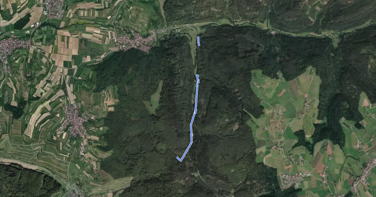 Маршрут Rückhaltebecken Bleichheim - Vogtskreuz на спутниковом снимке