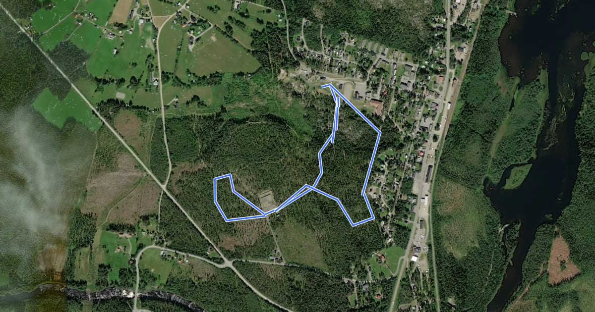 Маршрут Röd 3,0 km на спутниковом снимке