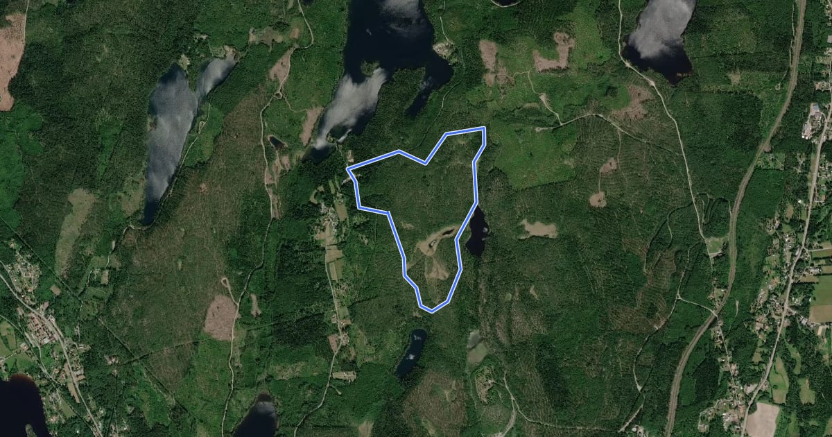 Маршрут Röd 4,5 km на спутниковом снимке