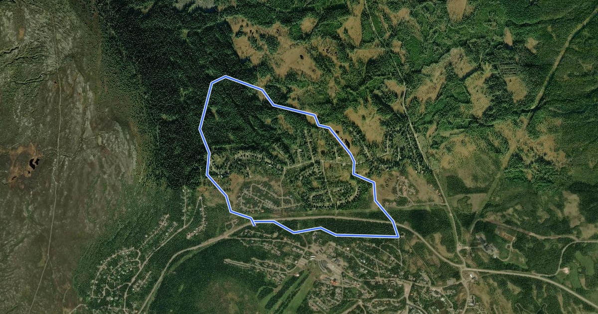 Маршрут Röd 5 km на спутниковом снимке
