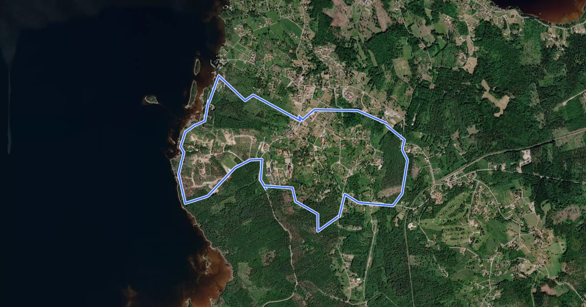 Маршрут Röd 7.2km slinga на спутниковом снимке