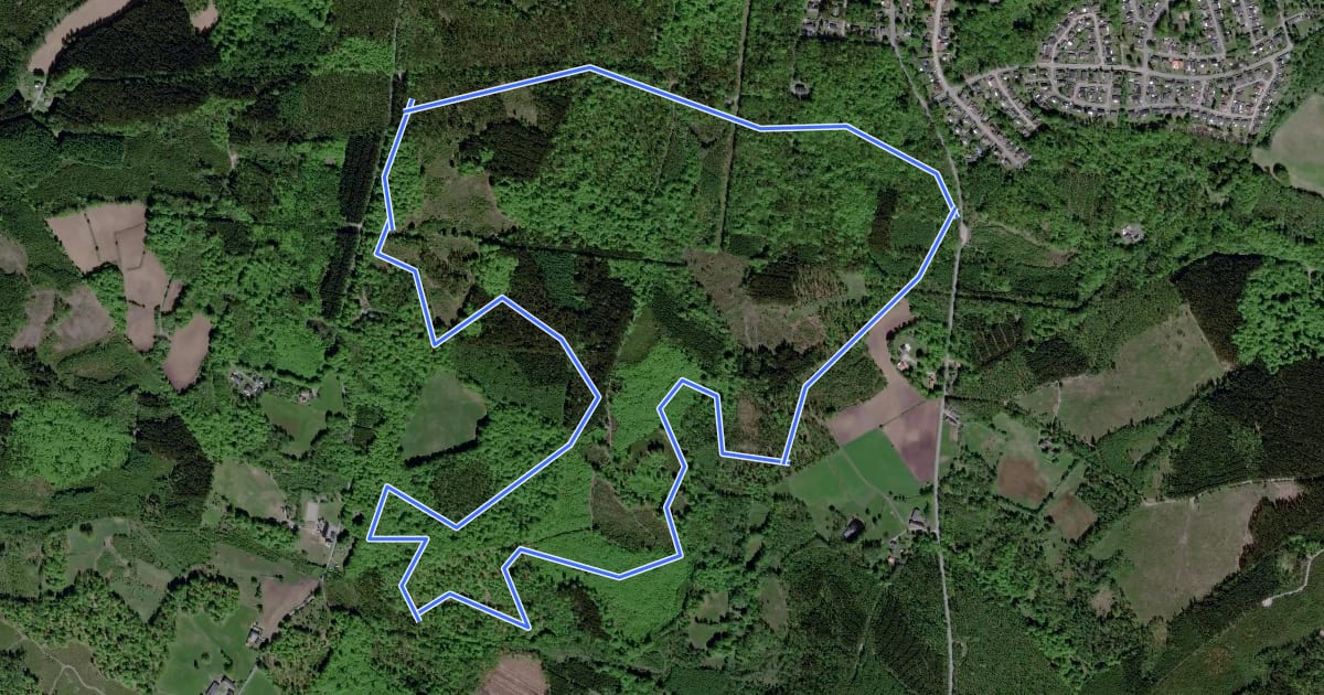 Маршрут Röd (7 km) на спутниковом снимке