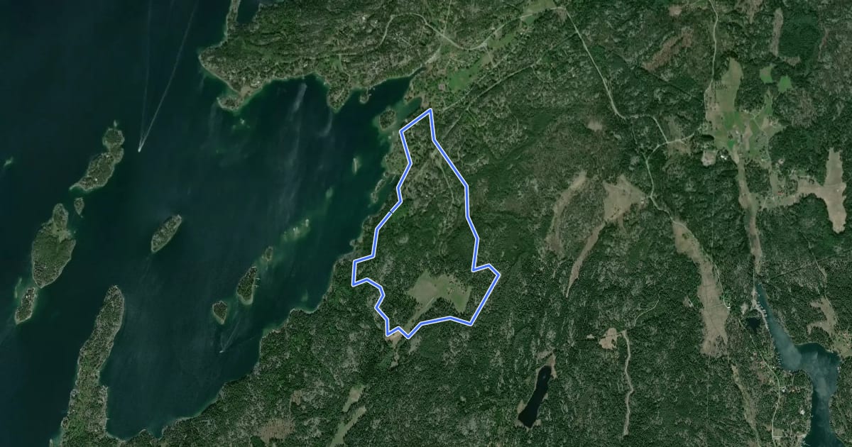 Маршрут Röda spåret на спутниковом снимке