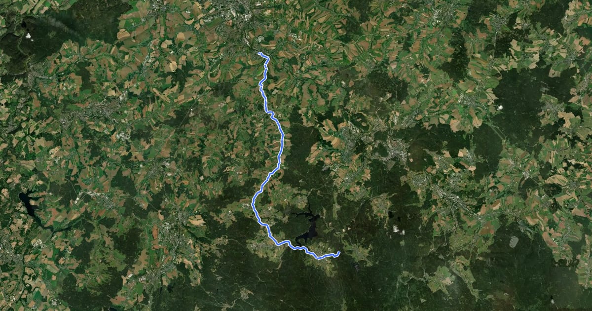 Маршрут Rödelbach-Bürstenroute на спутниковом снимке