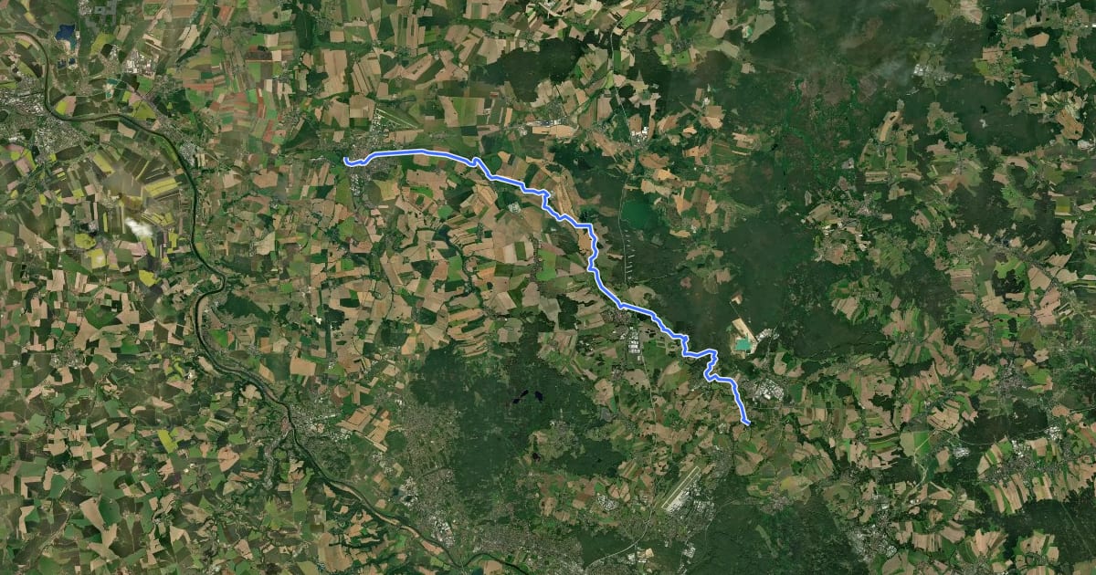 Маршрут Röderwanderweg на спутниковом снимке