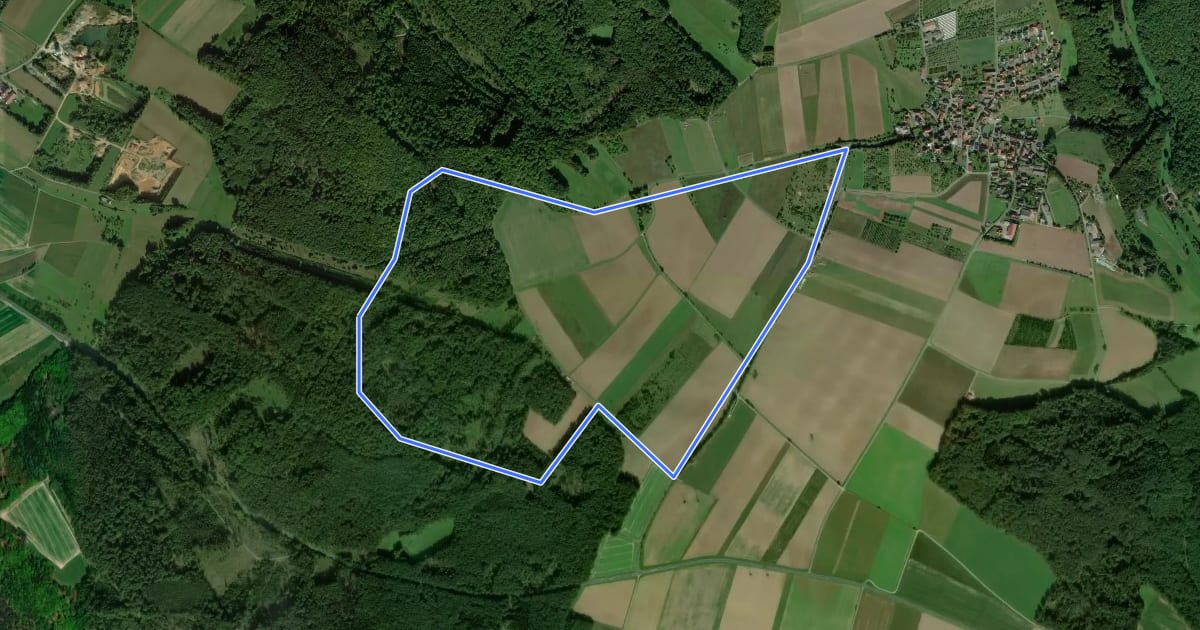 Маршрут Röderweg на спутниковом снимке