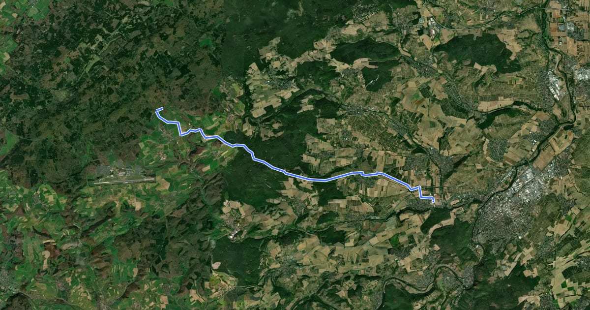 Маршрут Rüdesheim - Kreershäuschen на спутниковом снимке