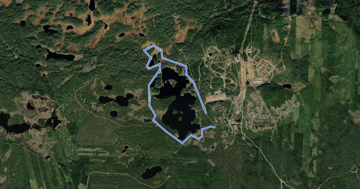 Маршрут Rädsjön runt на спутниковом снимке