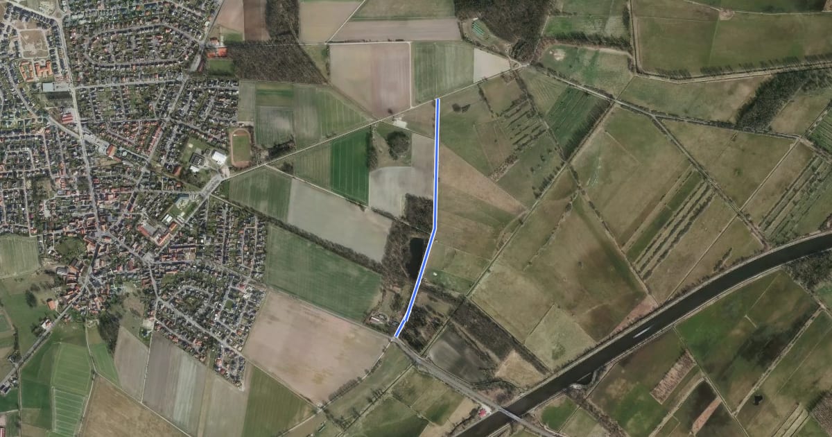 Маршрут Rühener Drömling (12) - Zwischen Rühen und Mittellandkanal (11) на спутниковом снимке