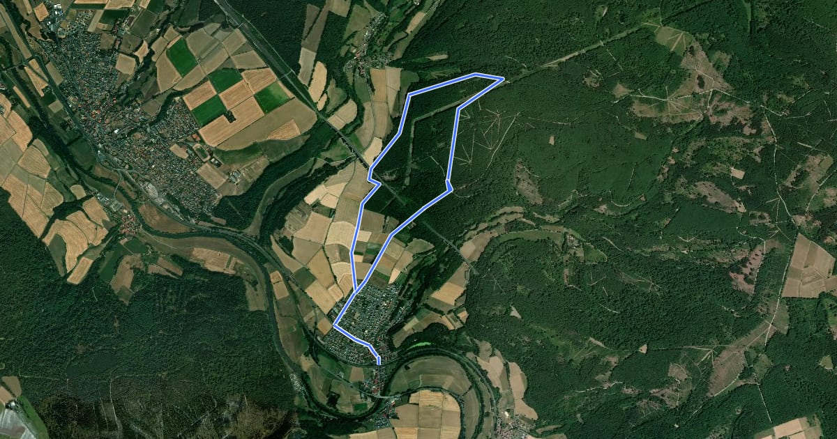 Маршрут Röhrenfurther Rundwanderweg R1 на спутниковом снимке