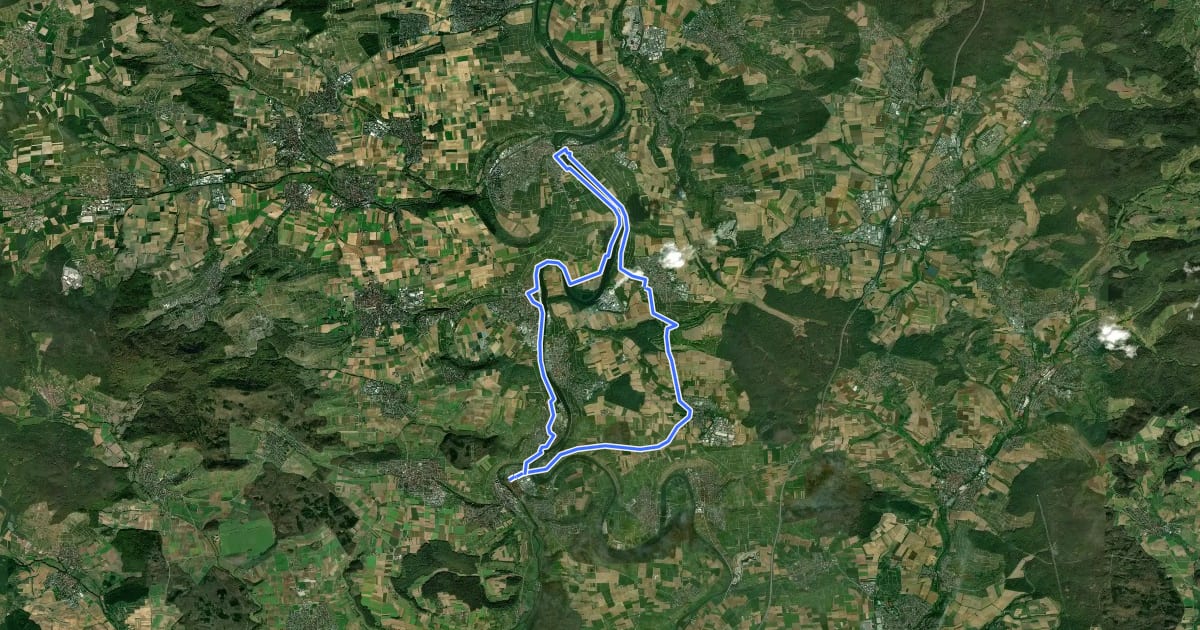 Маршрут Römer-Tour - 3B6 - на спутниковом снимке
