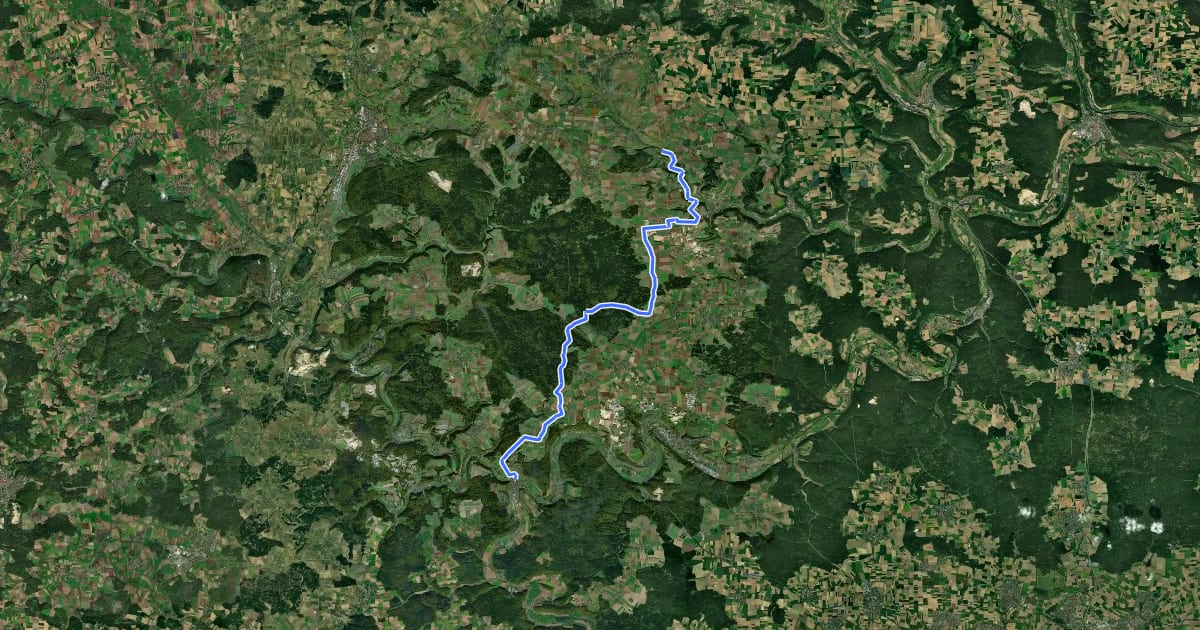 Маршрут Römer-und-Ritter-Tour на спутниковом снимке