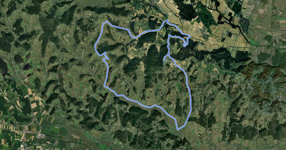 Маршрут Römertour на спутниковом снимке