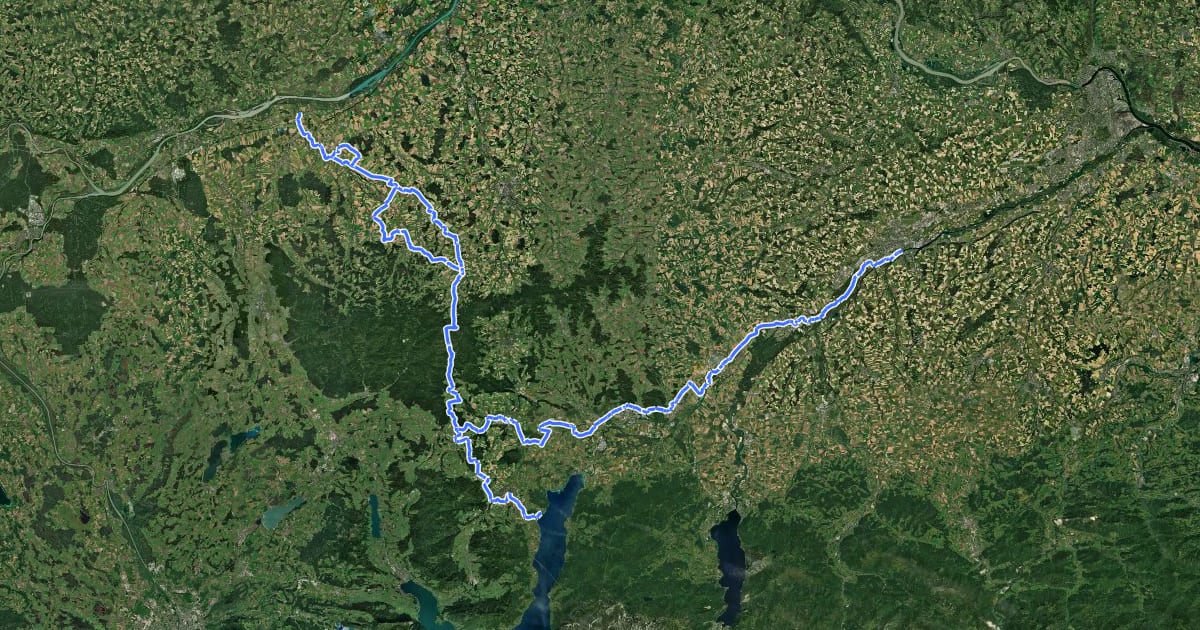 Маршрут Römerweg на спутниковом снимке