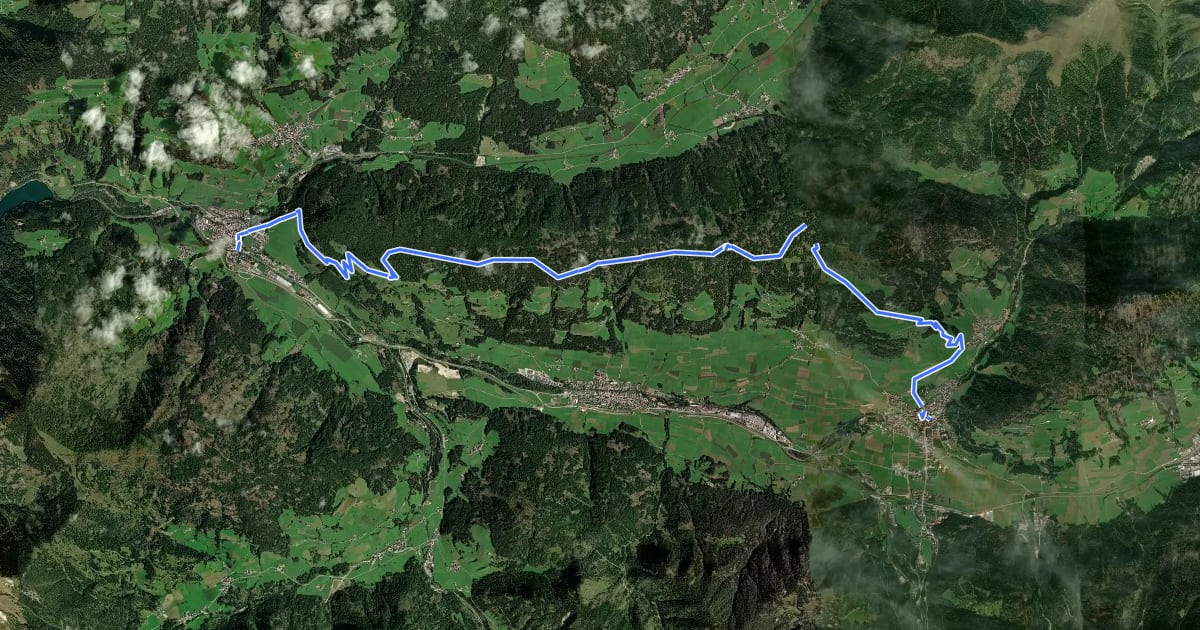 Маршрут Römerweg - Via Romana на спутниковом снимке