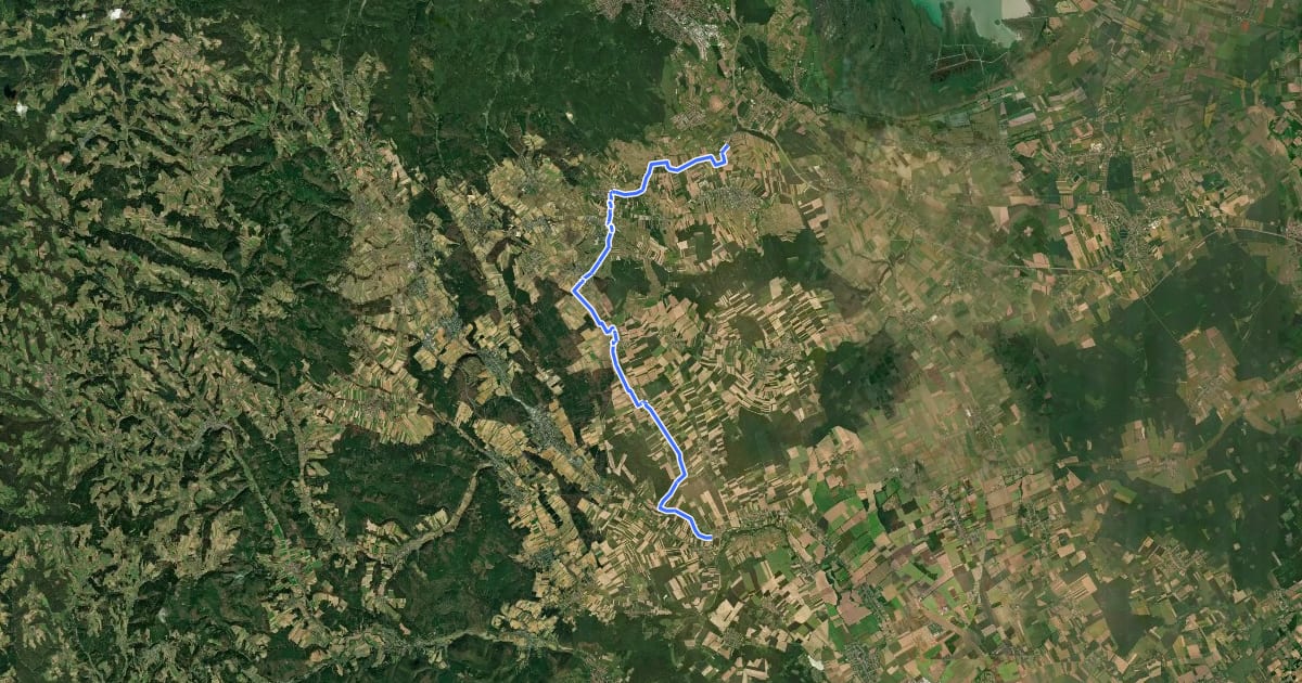 Маршрут Römische Bernsteinstraße Radwanderweg на спутниковом снимке
