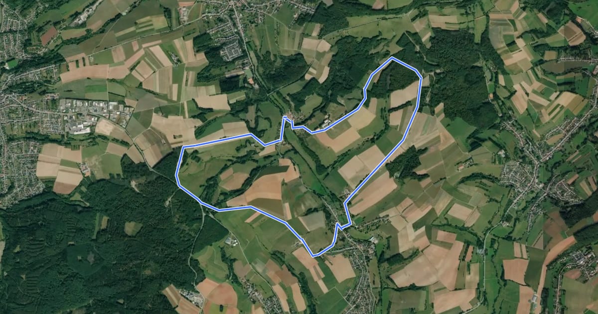 Маршрут Rümmelbach-Humberg-Weg на спутниковом снимке