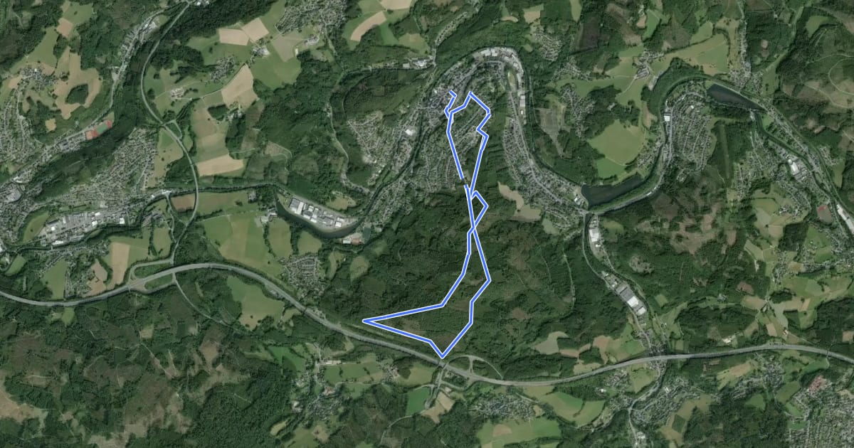Маршрут Ründeroth Rundweg A4 на спутниковом снимке