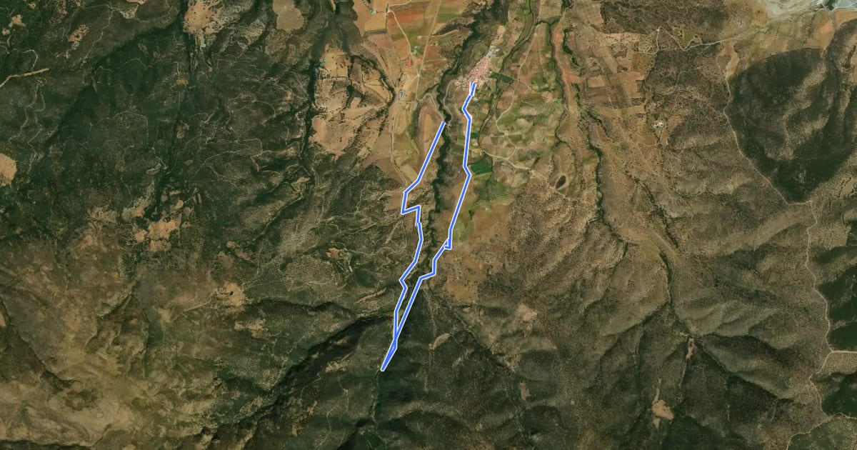 Маршрут Río Alhama на спутниковом снимке