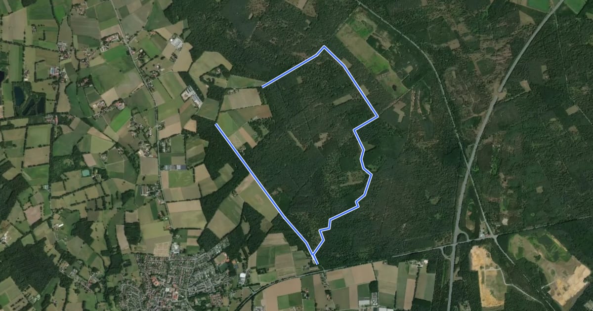 Маршрут Rüster Mark Rundweg A6 на спутниковом снимке