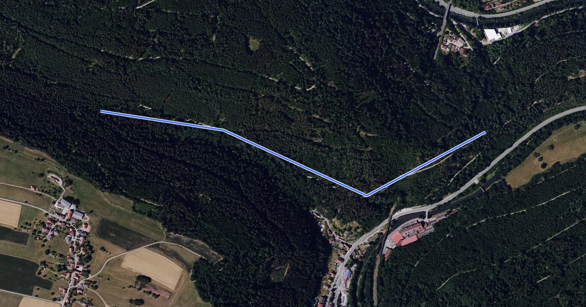 Маршрут Rötelbachbrückle - Rudersberg на спутниковом снимке