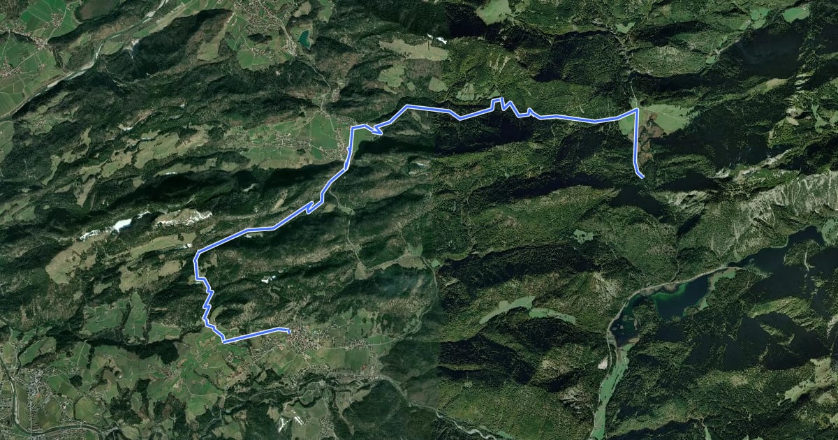 Маршрут Röthelmoos-Weitsee Runde на спутниковом снимке
