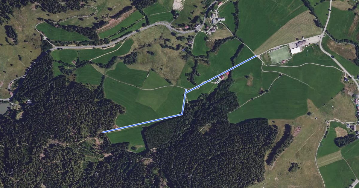 Маршрут Rütte - Sportzentrum Spitzenberg на спутниковом снимке