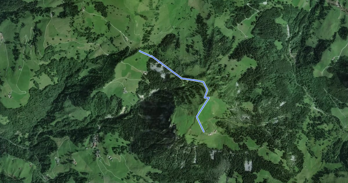 Маршрут Rätzlenweg на спутниковом снимке