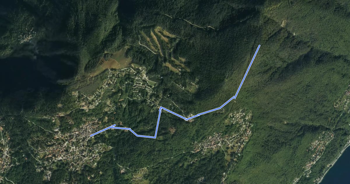 Маршрут R02a Premeno - Pizzo d'Omo (bivio R10) на спутниковом снимке